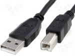 Кабел USB CAB-USB2AB/1.8-BK Кабел USB 2.0 USB A щепсел USB B щепсел Дължина на кабела:1,8m